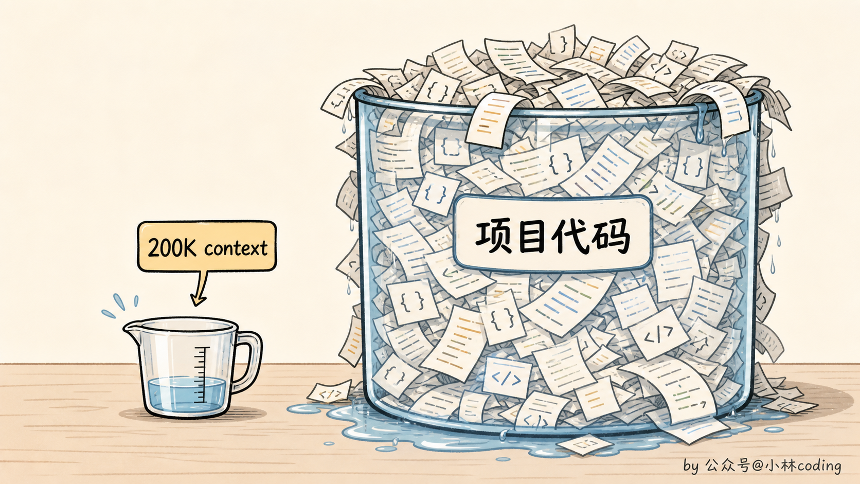 上下文窗口 vs 代码库体积对比图